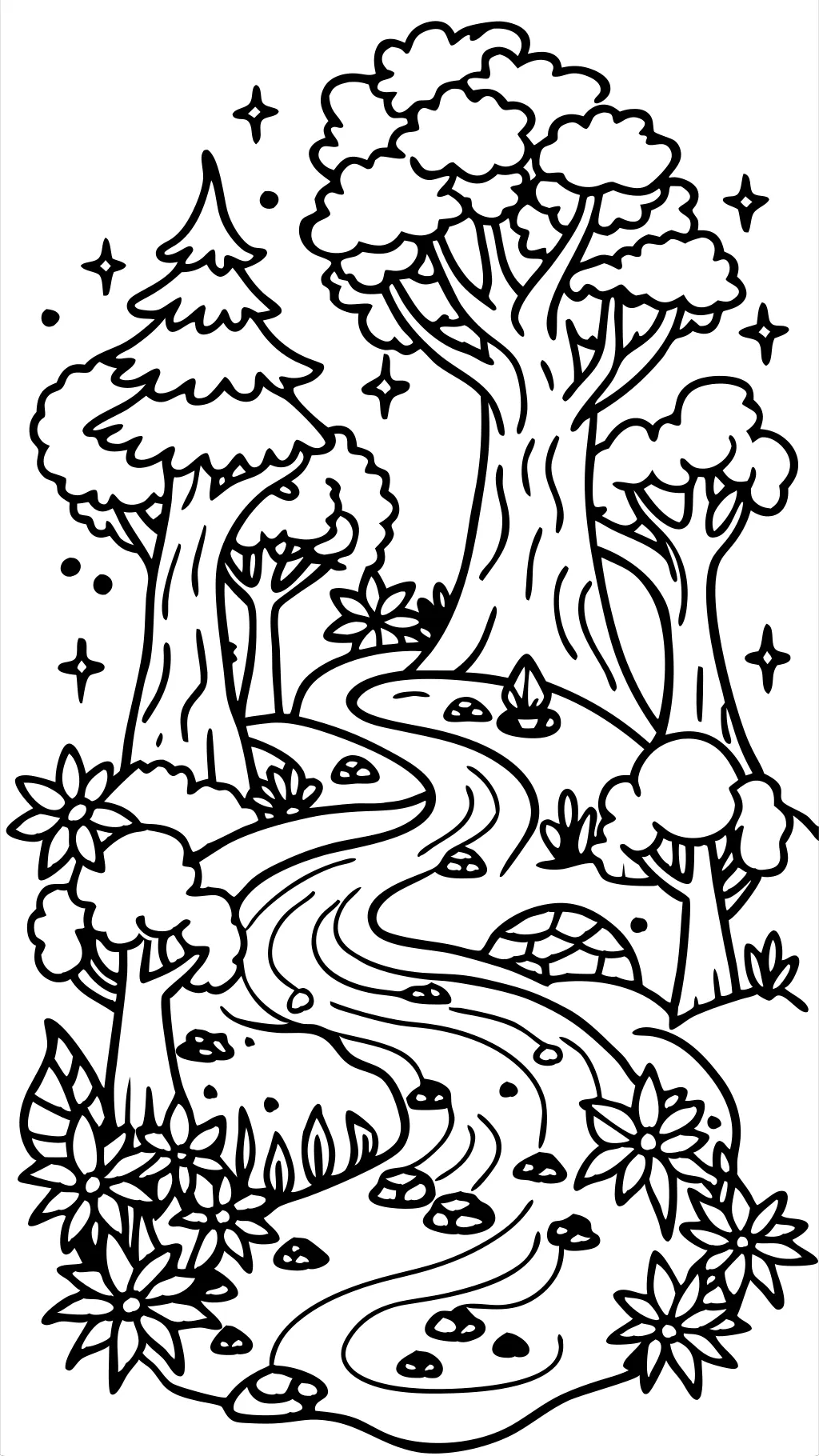 coloriages de forêt enchantées